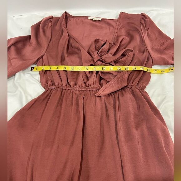 Bae Vely tie front asymmetrical light weight maxi dress size S - Picture 9 of 11